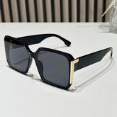 (6 PACK) Wholesale Sunglasses Vintage Square Trendy Women Fashion Vintage Outdoor Men 2024 - BulkSunglassesWholesale.com - Black Frame Black Lens